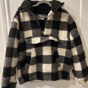 Plaid Sherpa Sweater 🐄